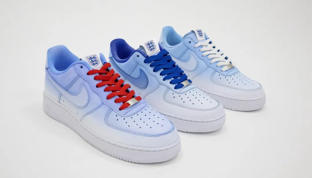 三狮军团定制Nike Air Force 1运动鞋：CANVVS与耐克合作打造世界杯特别款