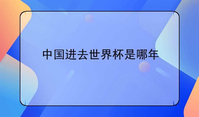 中国首次进入世界杯是哪一年？2002年韩日世界杯历史回顾